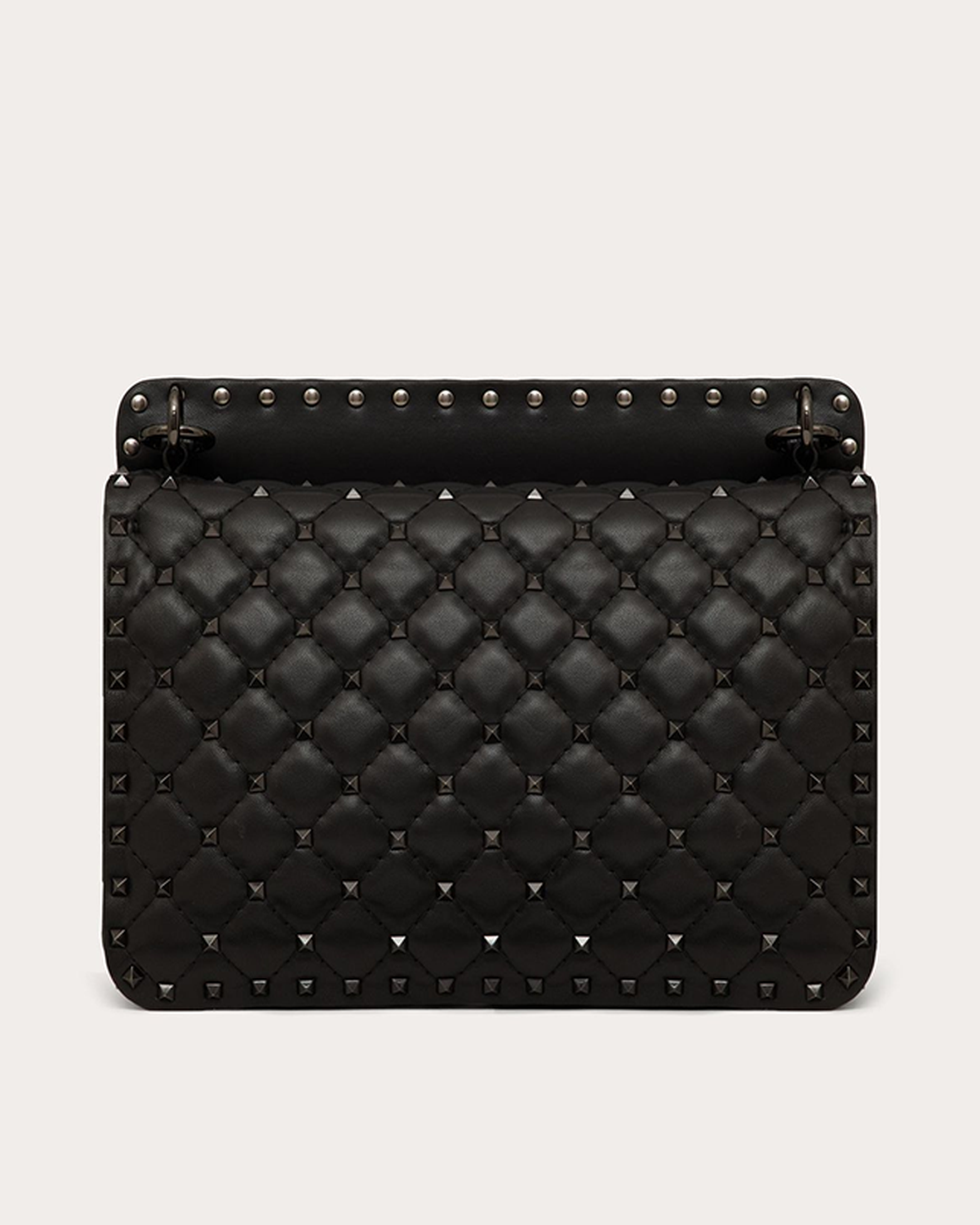 Valentino Garavani Nappa Leather Medium Rockstudt Spike Black Bag Glam Steals