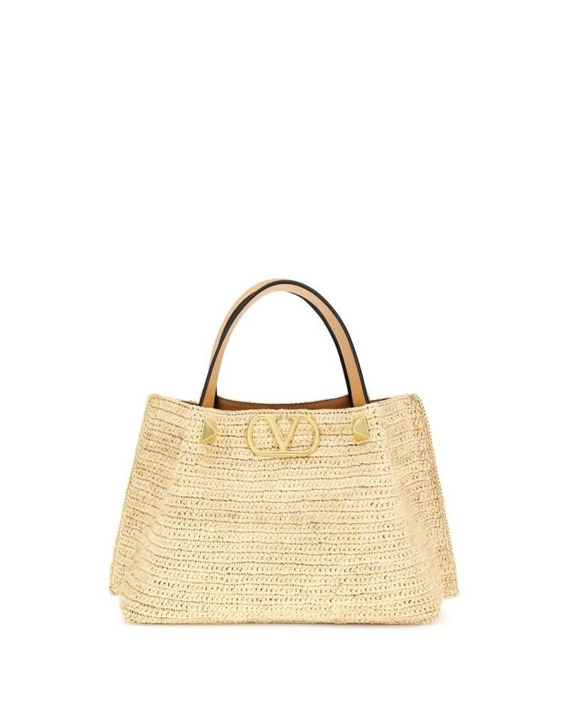 Valentino Garavani Natural Raffia Shoulder Bag Glam Steals