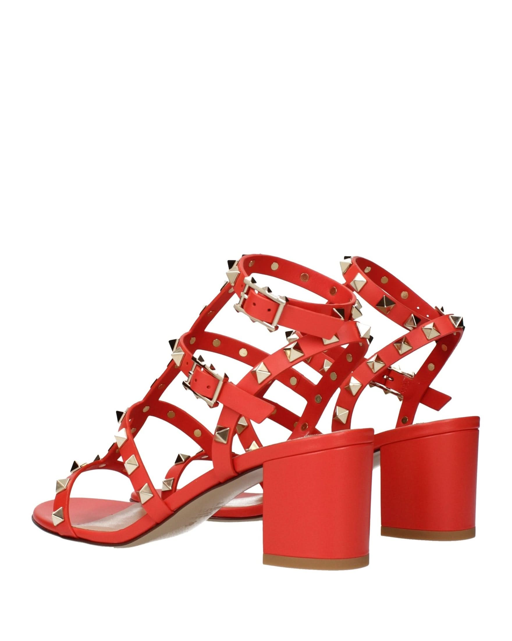 Valentino Garavani Orange Leather Platform Sandals Glam Steals