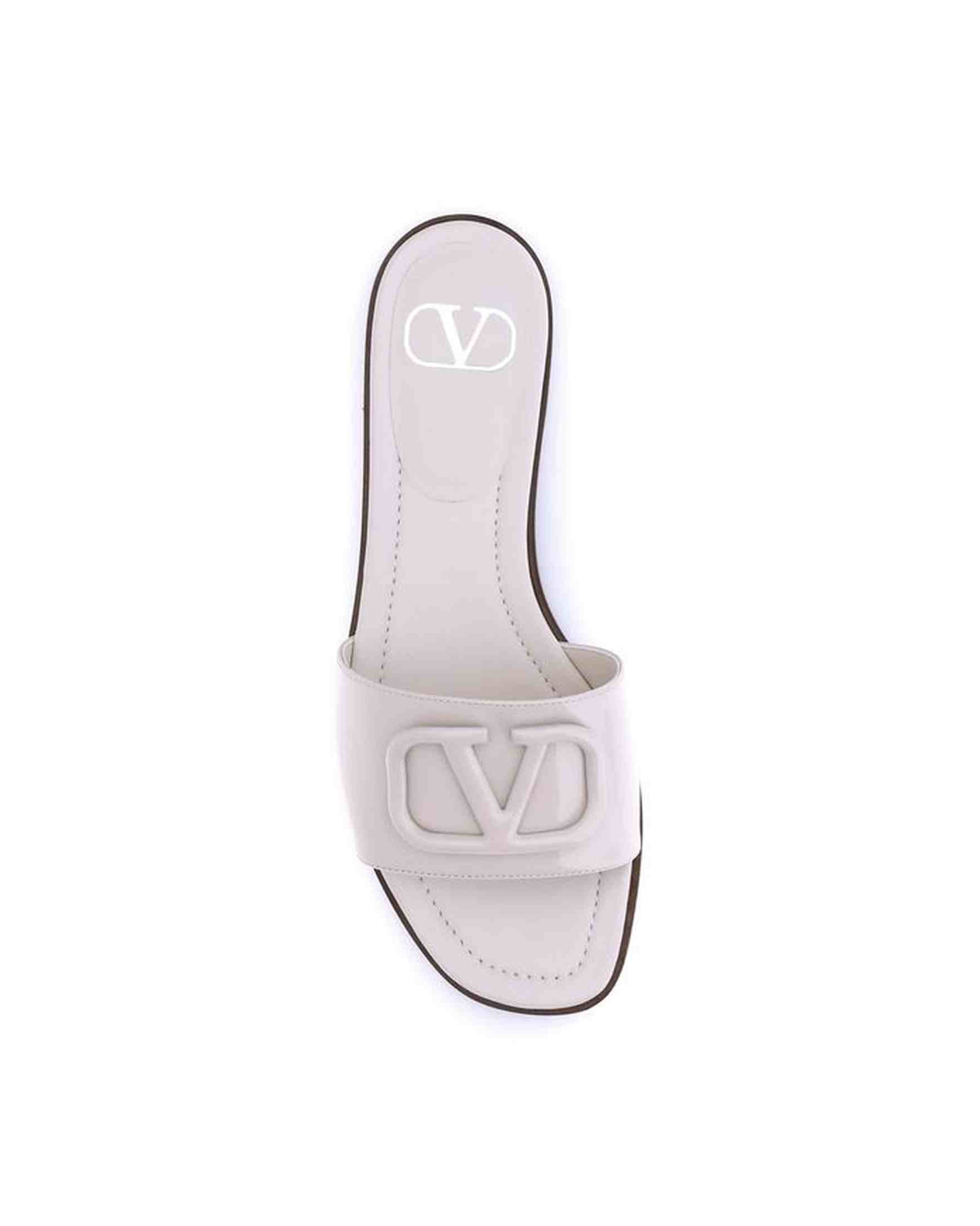 Valentino Garavani Patent Leathe Vlogo Slide Sandals Glam Steals