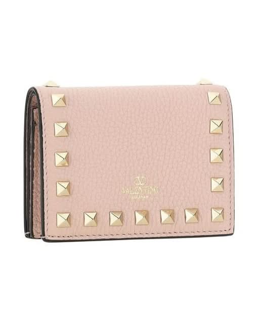 Valentino Garavani Pink Leather Calf Bos Taurus Wallet Glam Steals