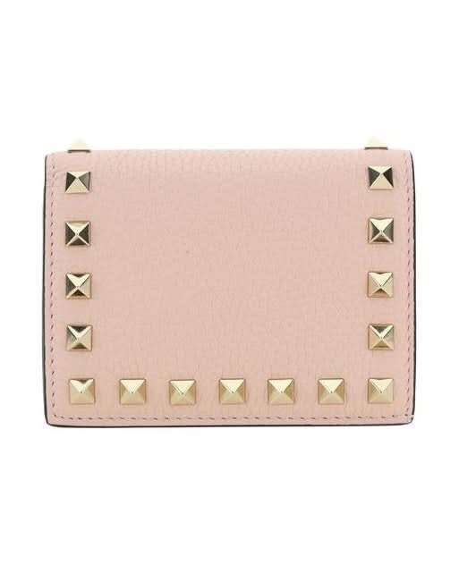 Valentino Garavani Pink Leather Calf Bos Taurus Wallet Glam Steals