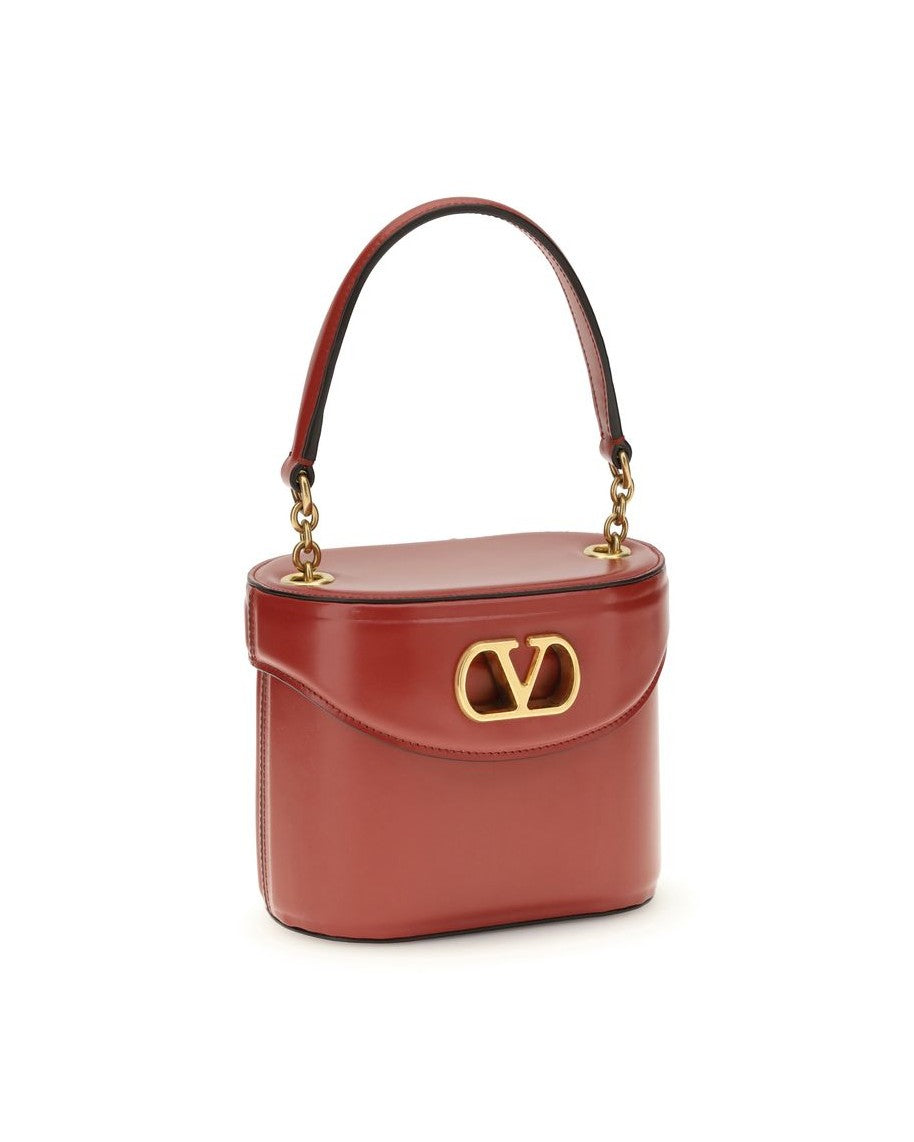Valentino Garavani Red Calf Leather Bos Taurus Shoulder Bag Glam Steals