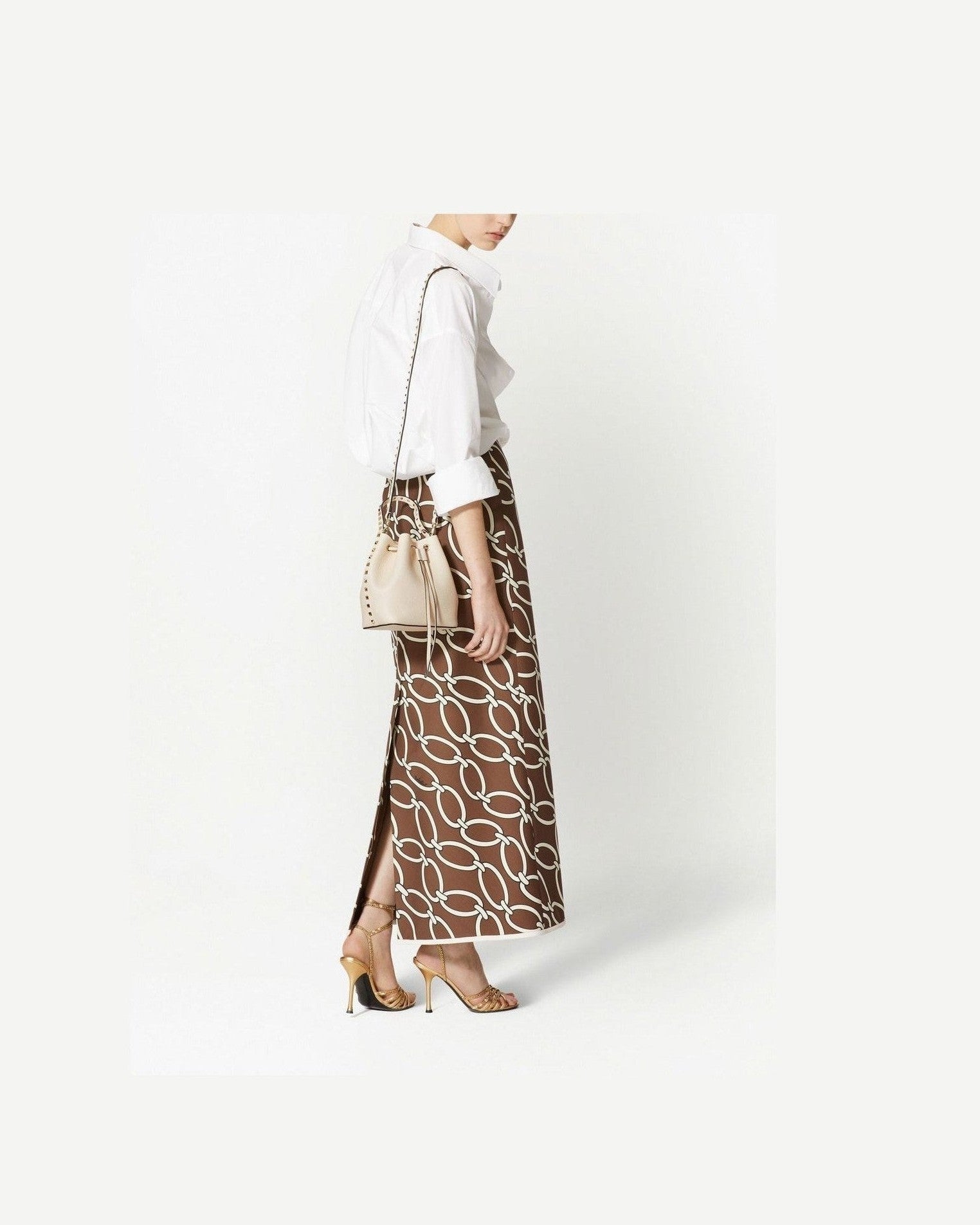 Valentino Garavani Rockstud Bucket Bag in Grainy Calfskin Glam Steals