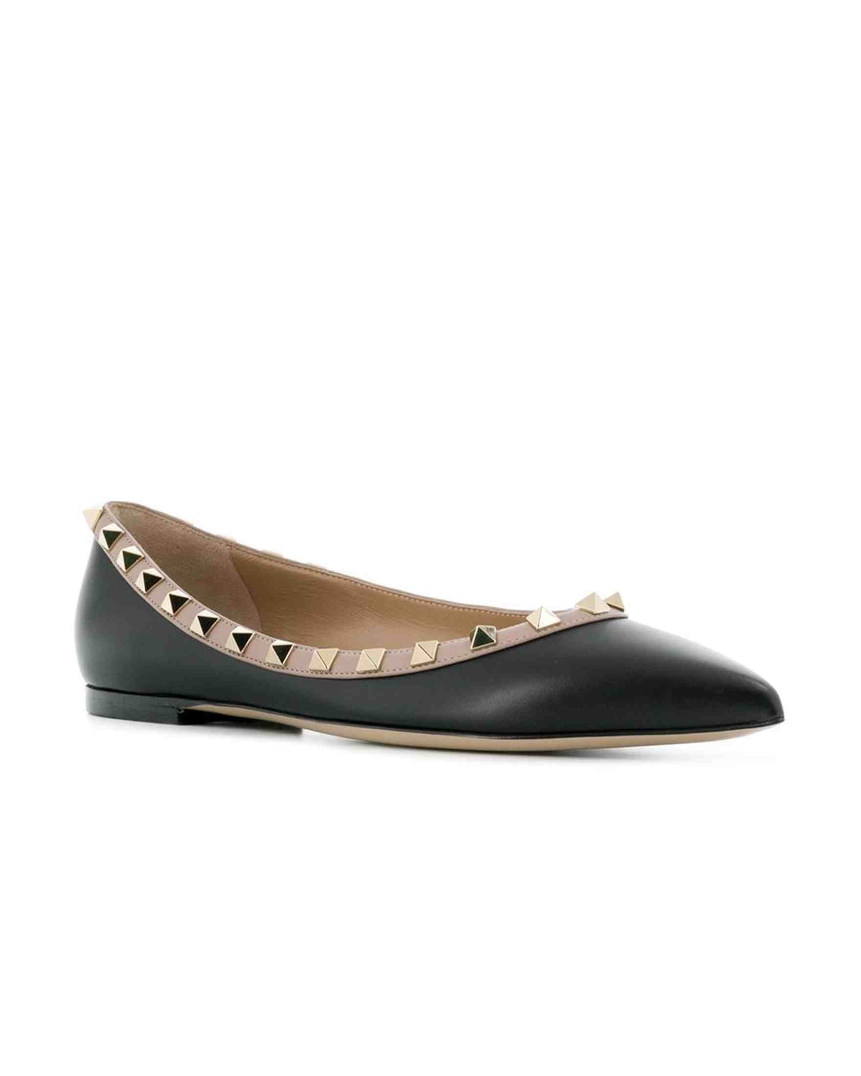 Valentino Garavani Rockstud Embellished Ballerina Shoes Glam Steals