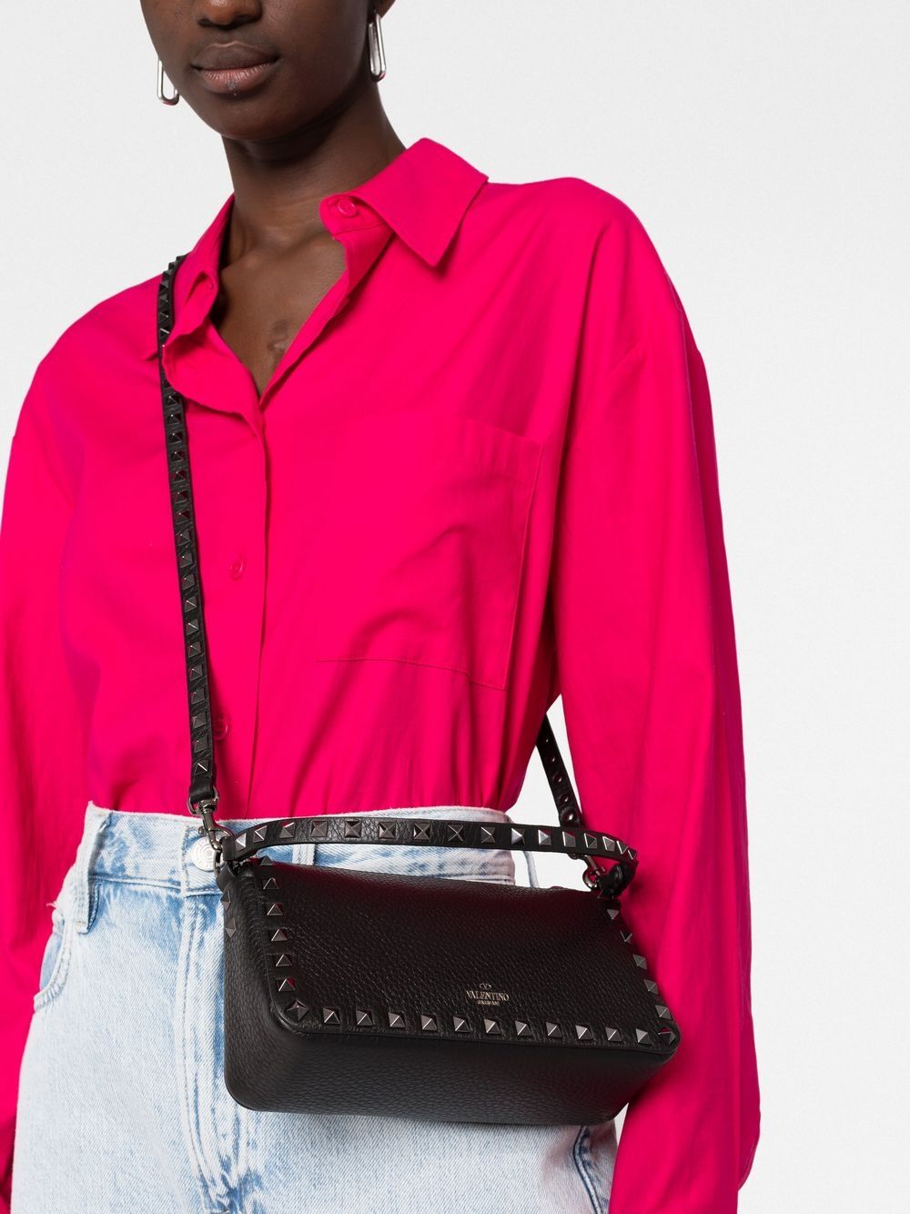 Valentino Garavani Rockstud small leather shoulder bag Glam Steals