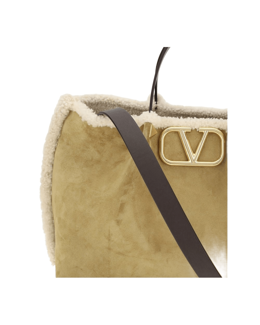 Valentino Garavani Suede and sheepskin medium Tote Bag Glam Steals