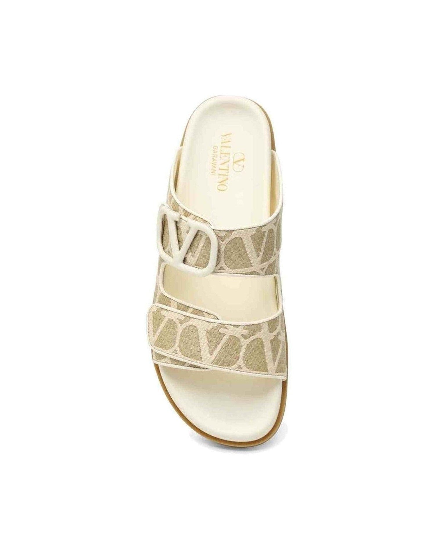 Valentino Garavani Toile Iconographe Flat Sandals Glam Steals