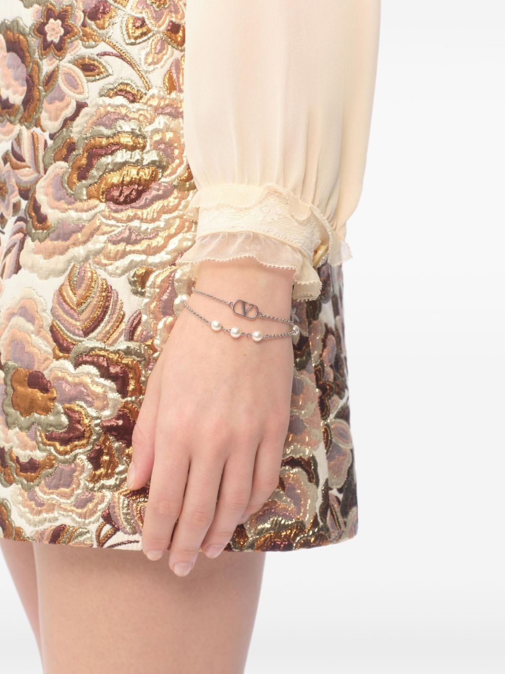 Valentino Garavani Vlogo Bracelet with Swarowski Pearls Glam Steals