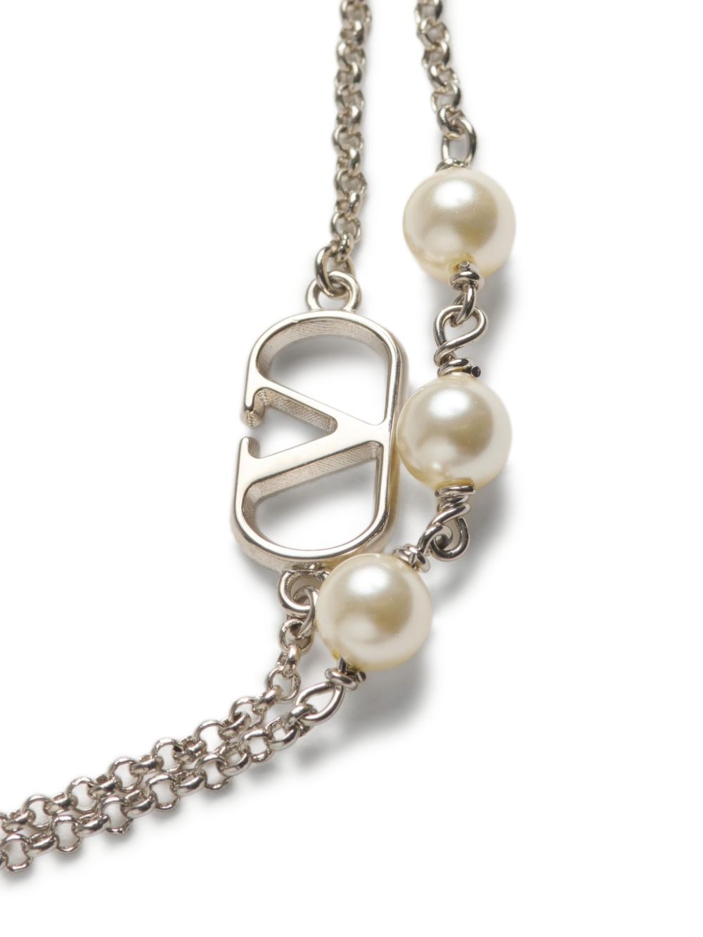 Valentino Garavani Vlogo Bracelet with Swarowski Pearls Glam Steals