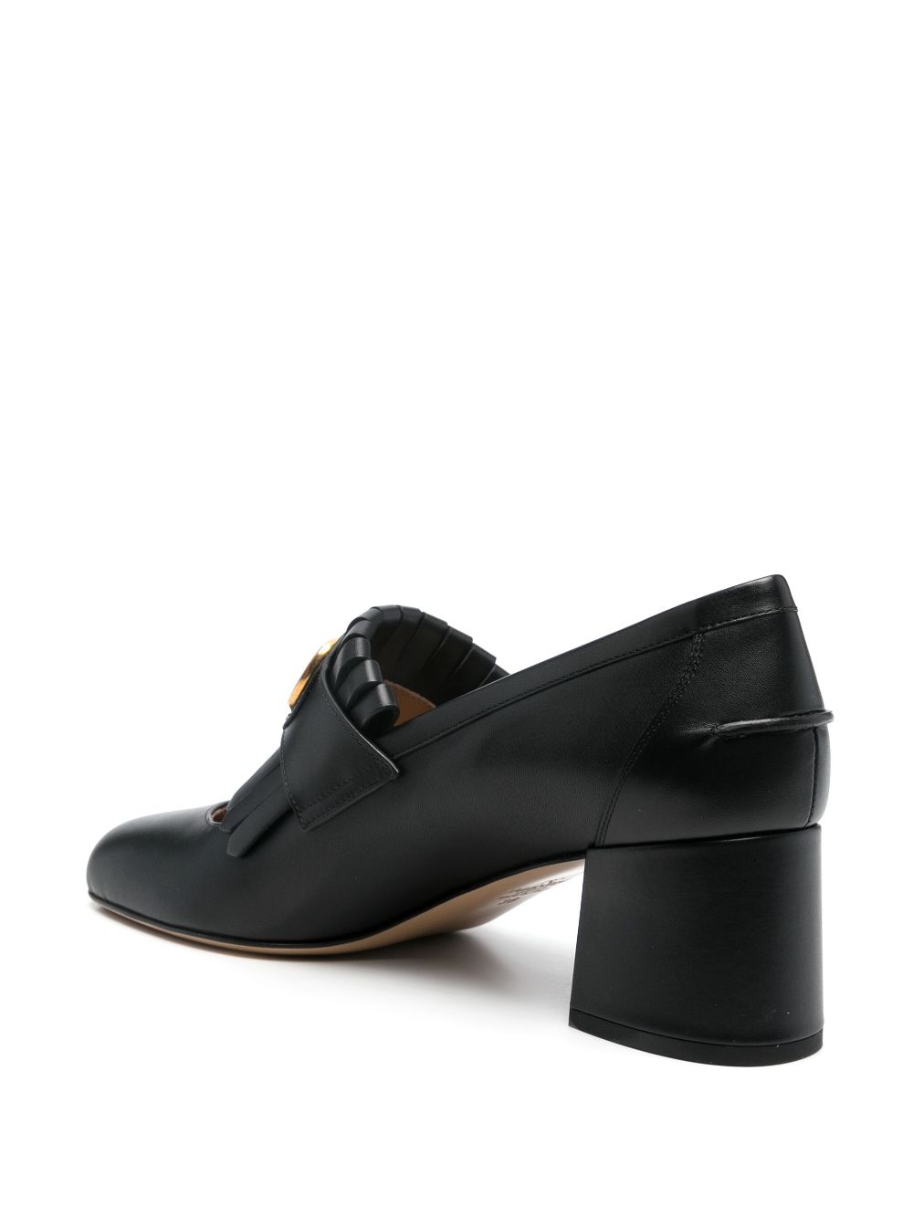 Valentino Garavani Vlogo Signature Calfskin Pumps with Fringes 55mm Glam Steals