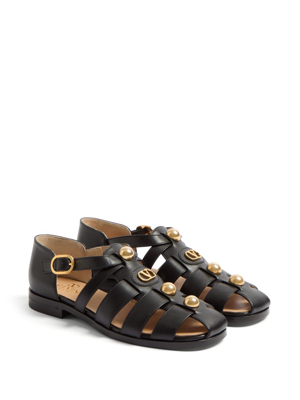 Valentino Garavani Vlogo Signature Fisherman Sandals in 20mm Calfskin Glam Steals