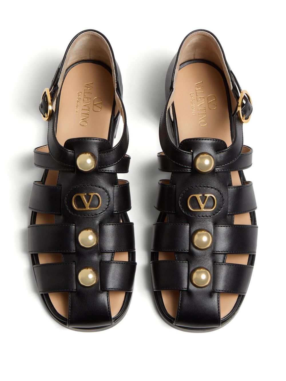 Valentino Garavani Vlogo Signature Fisherman Sandals in 20mm Calfskin Glam Steals