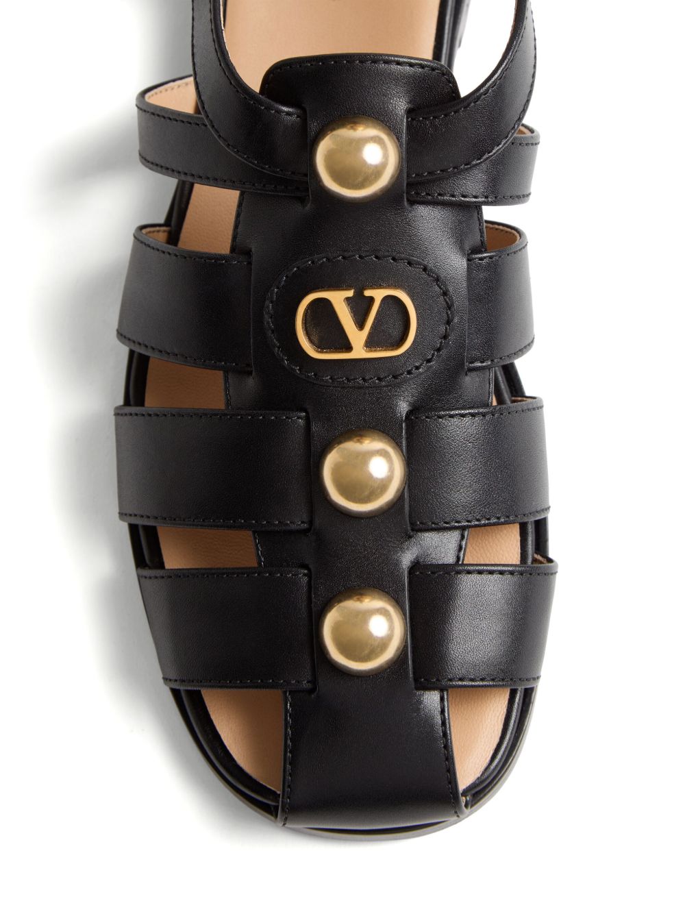 Valentino Garavani Vlogo Signature Fisherman Sandals in 20mm Calfskin Glam Steals