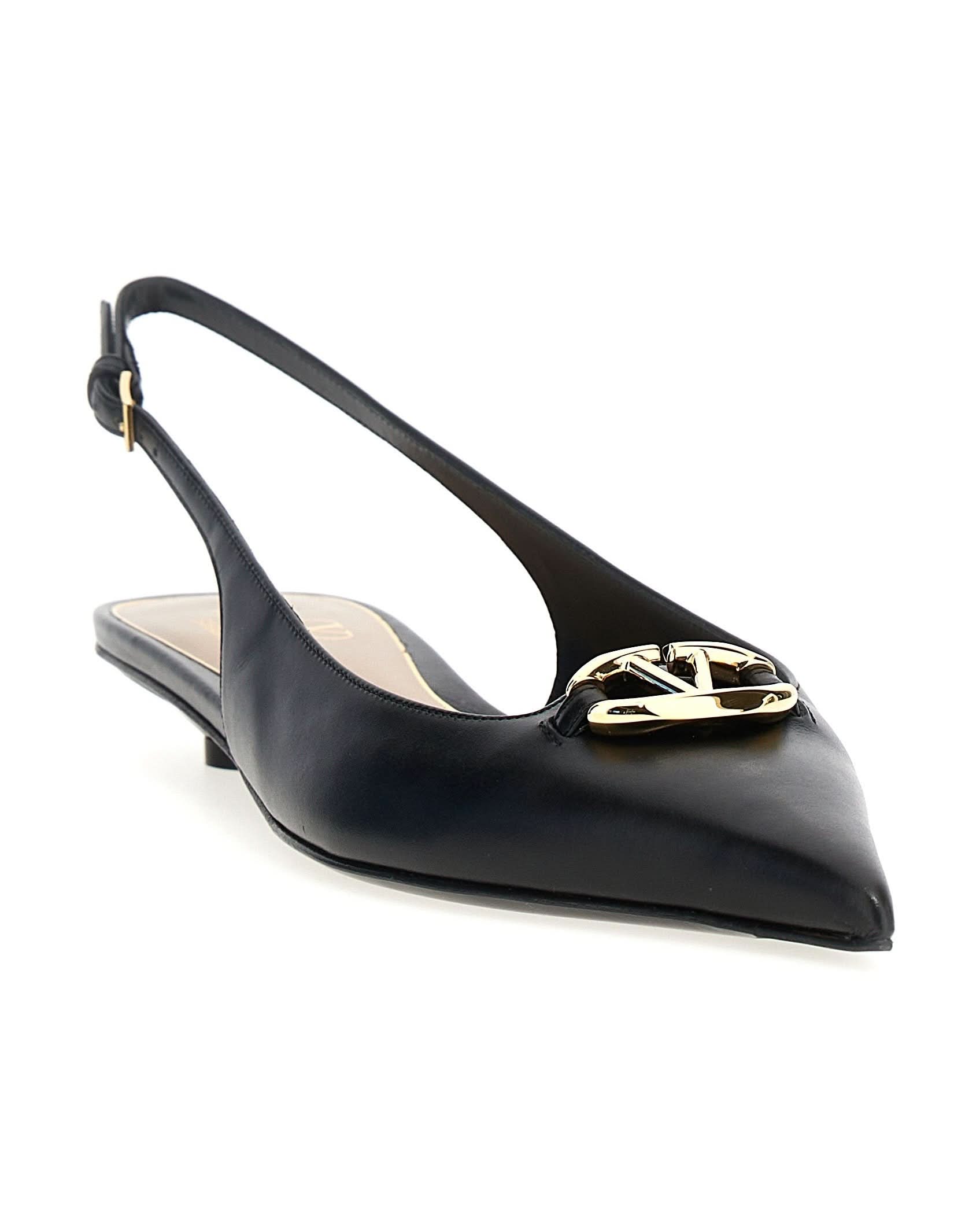 Valentino Garavani Vlogo Slingback Flat Shoes