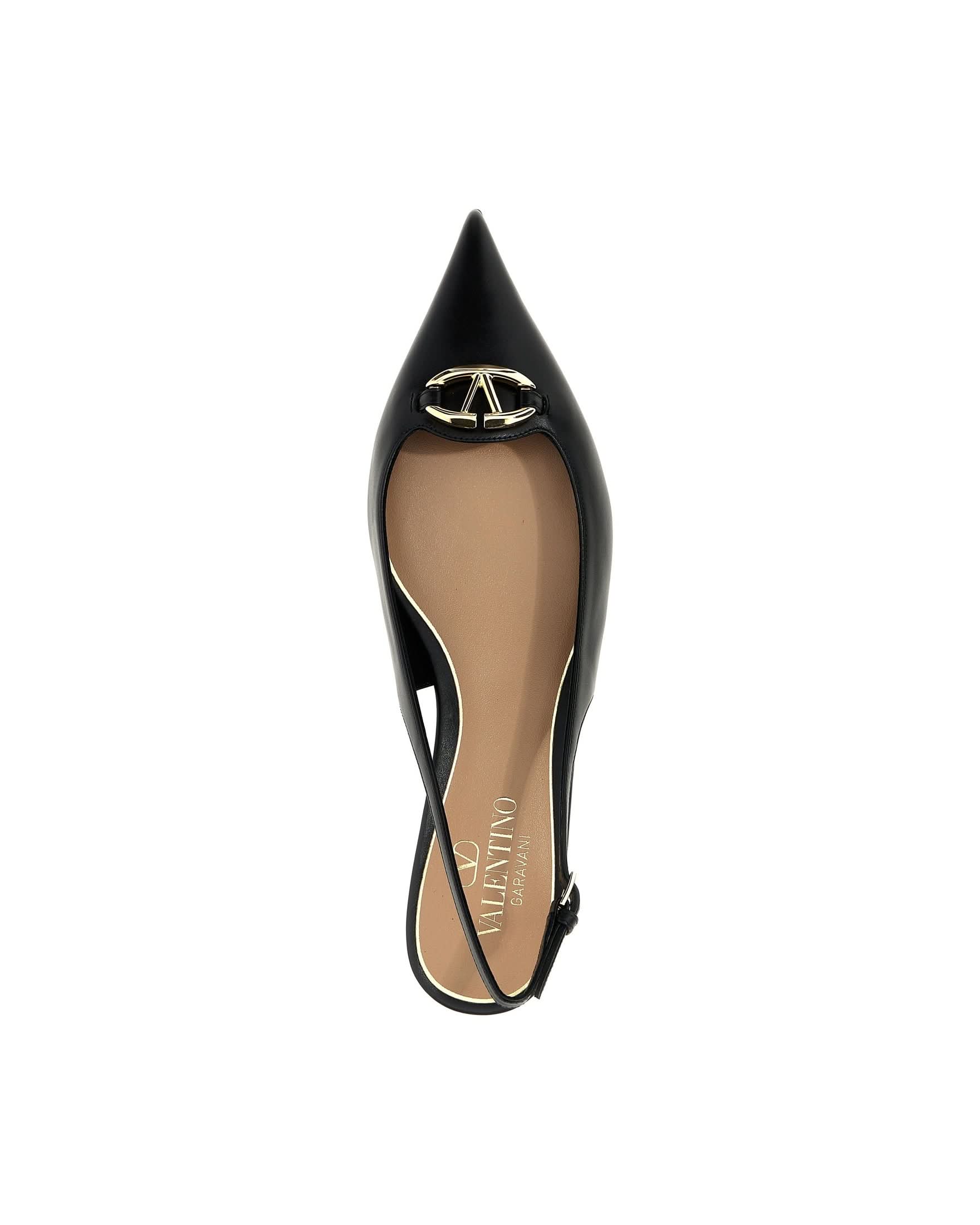 Valentino Garavani Vlogo Slingback Flat Shoes