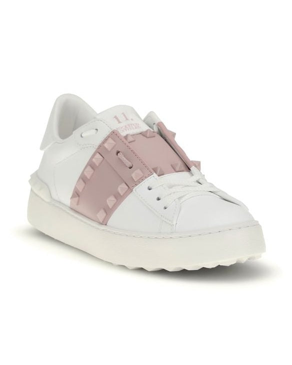 Valentino Garavani White Calf Leather Bos Taurus Athletic Sneakers Glam Steals