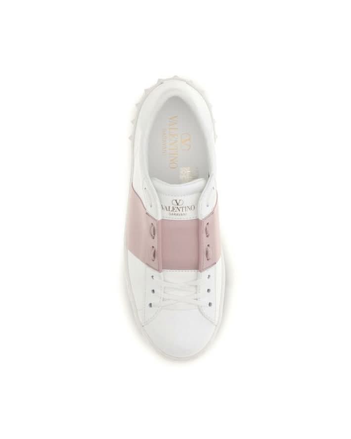 Valentino Garavani White Calf Leather Bos Taurus Sneakers
