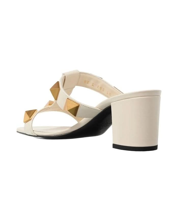 Valentino Garavani White Calfskin Platform Sandals Heels