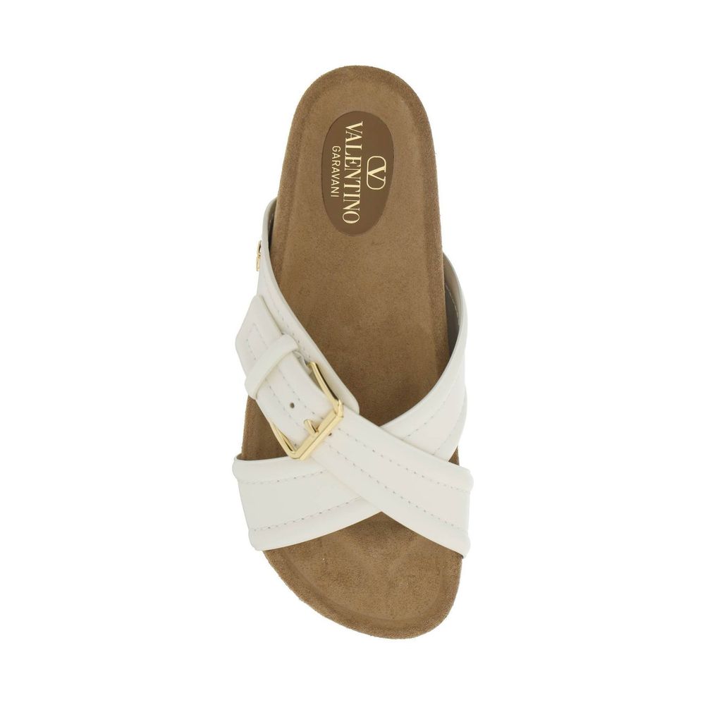 Valentino Leather Garavani Flat Sandals Glam Steals
