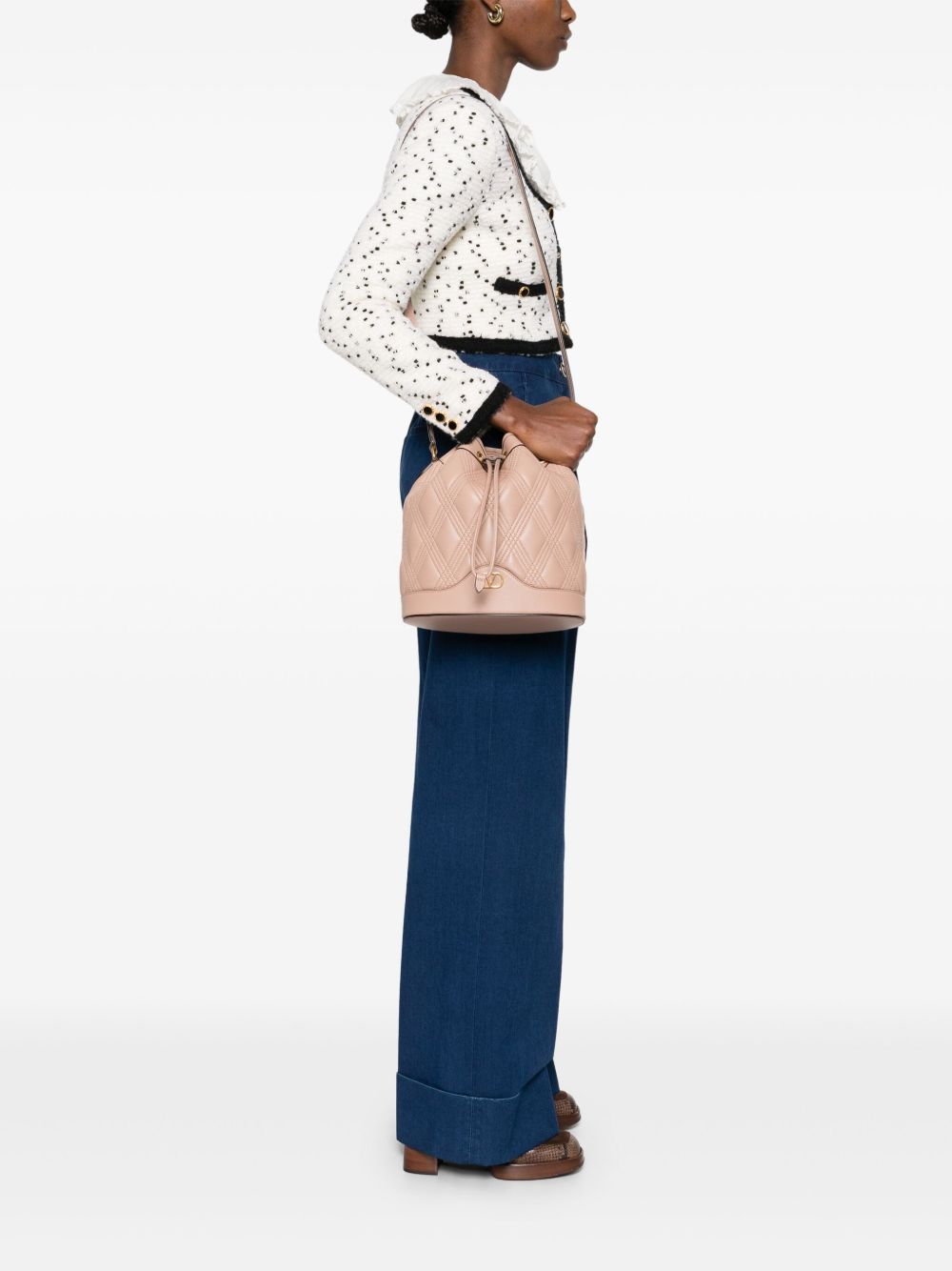 Valentino Leather Garavani Quiltie 67 Bucket Bag Glam Steals
