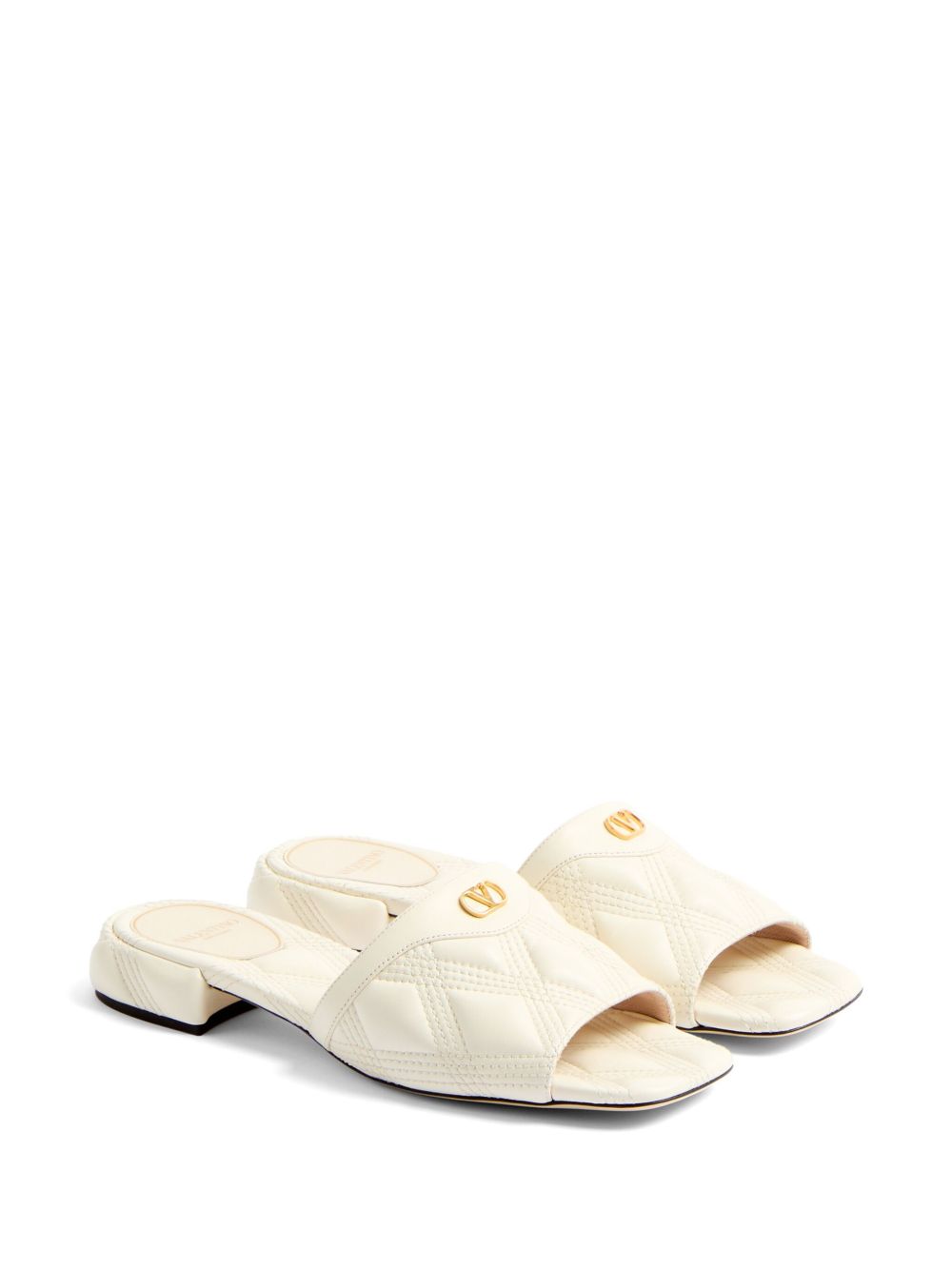 Valentino Leather Garavani Quiltie 67 Slide Sandals in 20mm Quilted Nappa Glam Steals