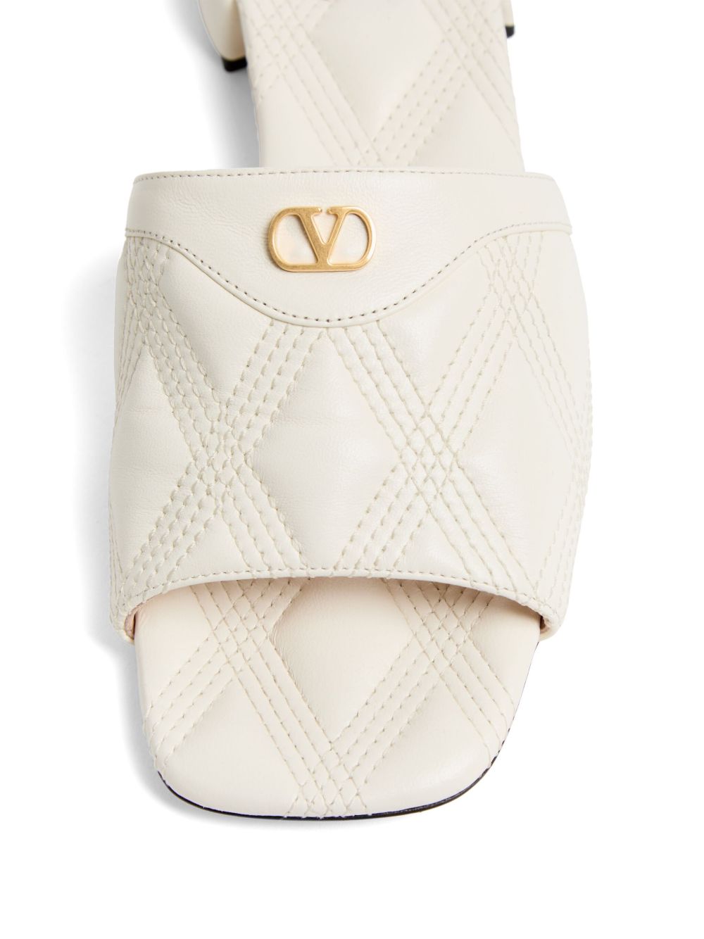 Valentino Leather Garavani Quiltie 67 Slide Sandals in 20mm Quilted Nappa Glam Steals