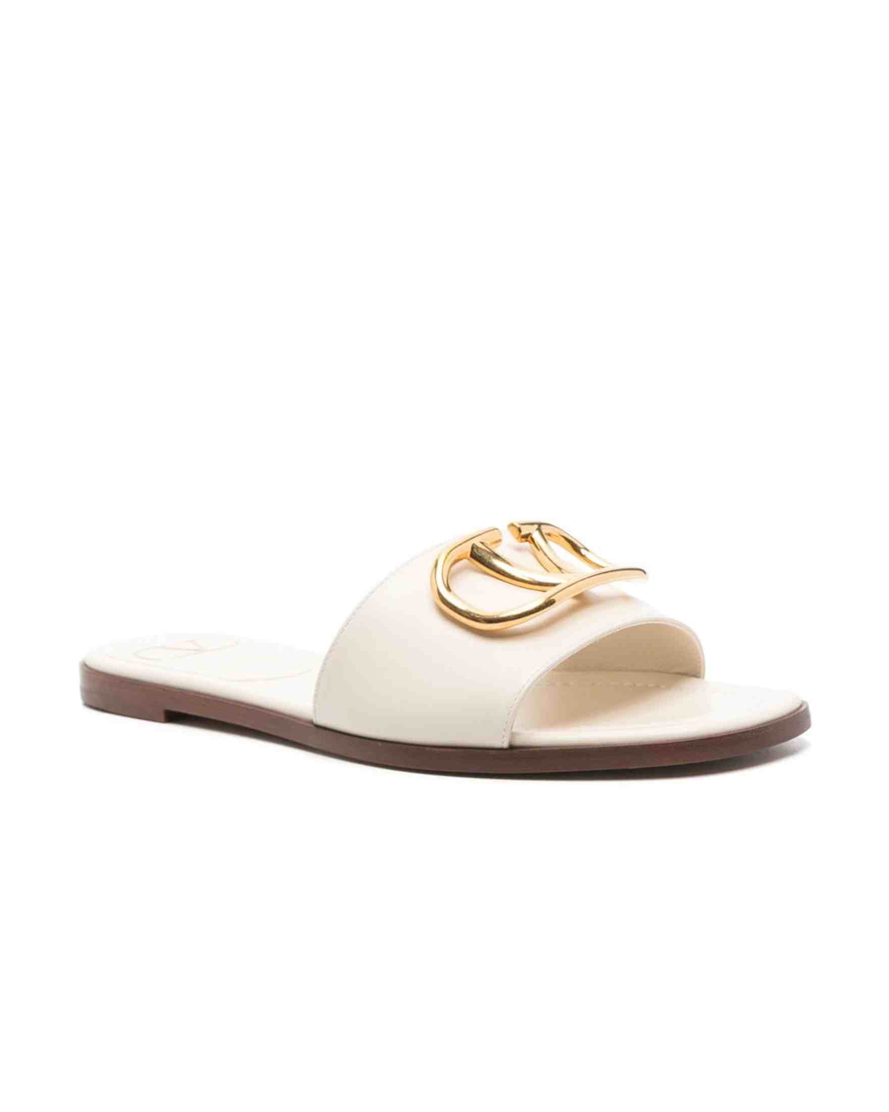 Valentino Leather Garavani Vlogo Sandals Glam Steals