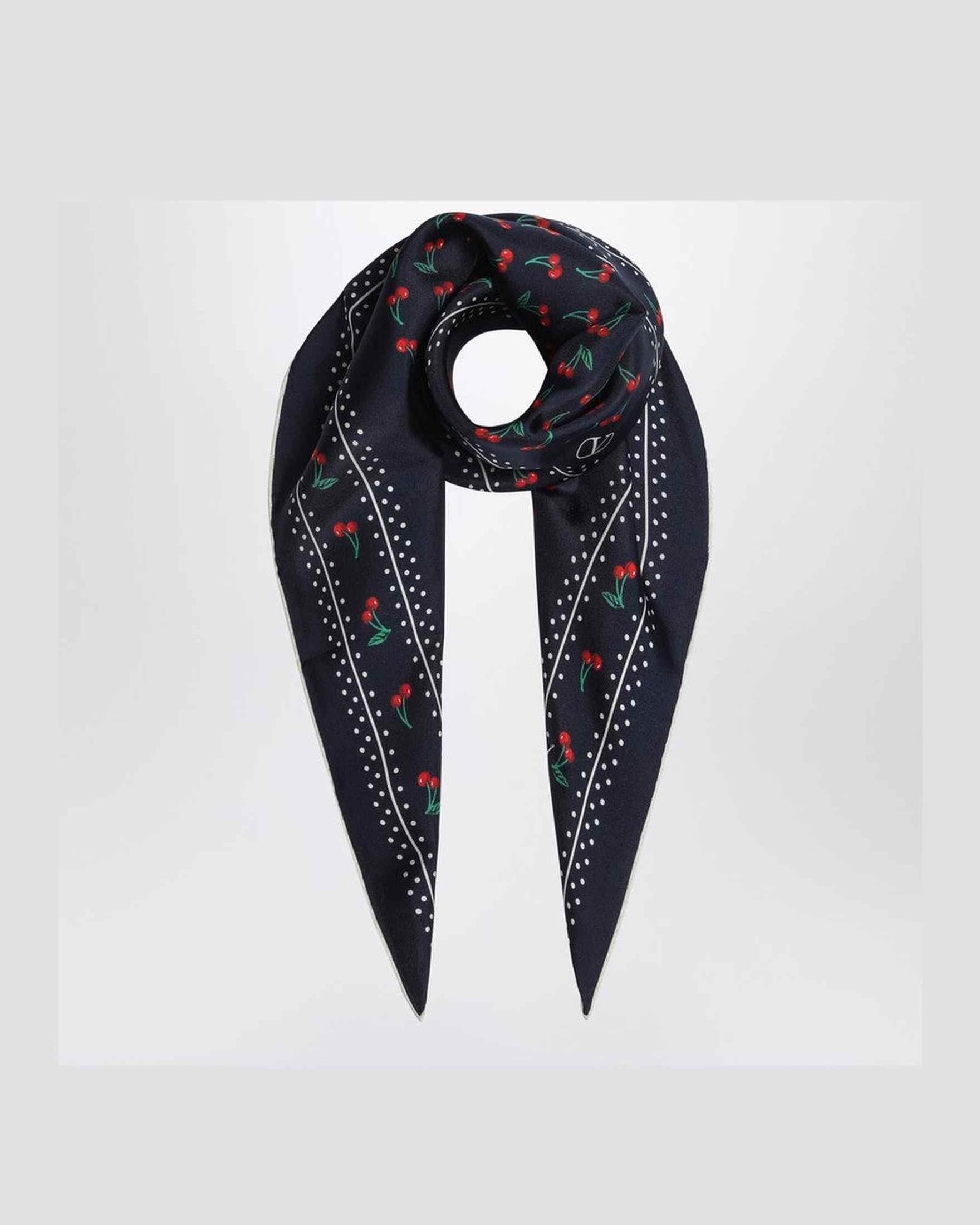 Valentino Silk Garavani Cherryfic Scarf Glam Steals