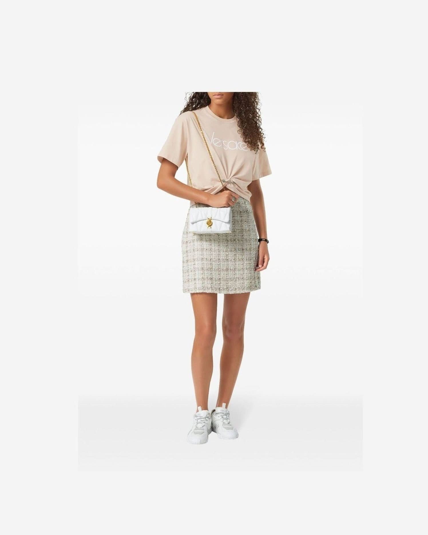 Versace 1978 Re Edition Logo Safety Pin Short T-Shirt T-Shirts
