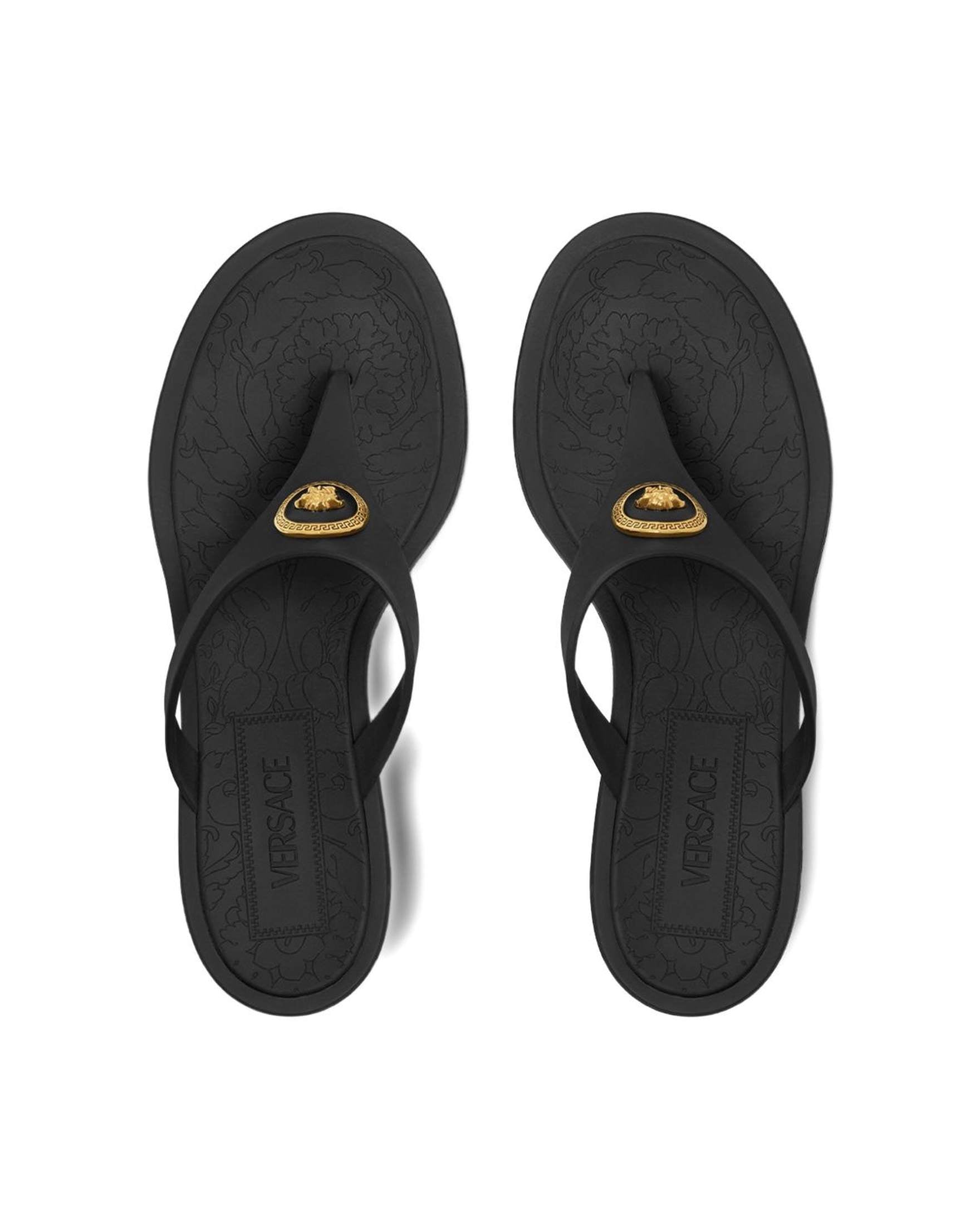 Versace Alia 55mm Rubber Flip Flop Sandals Glam Steals