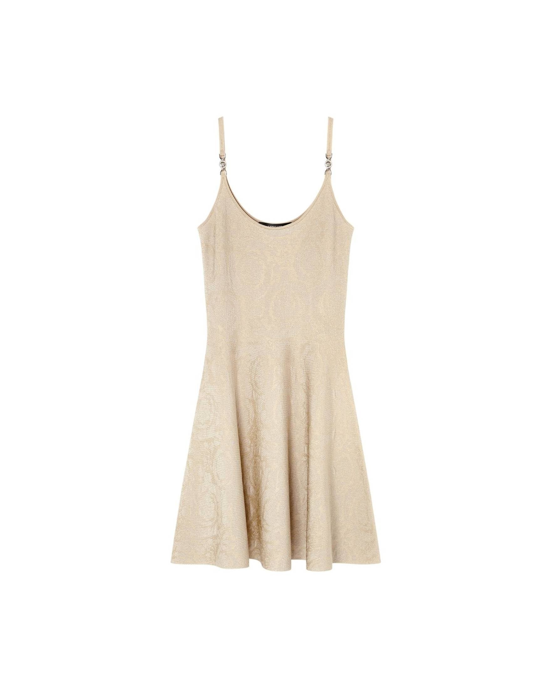 Versace Barocco Jacquard Flared Mini Dress Glam Steals