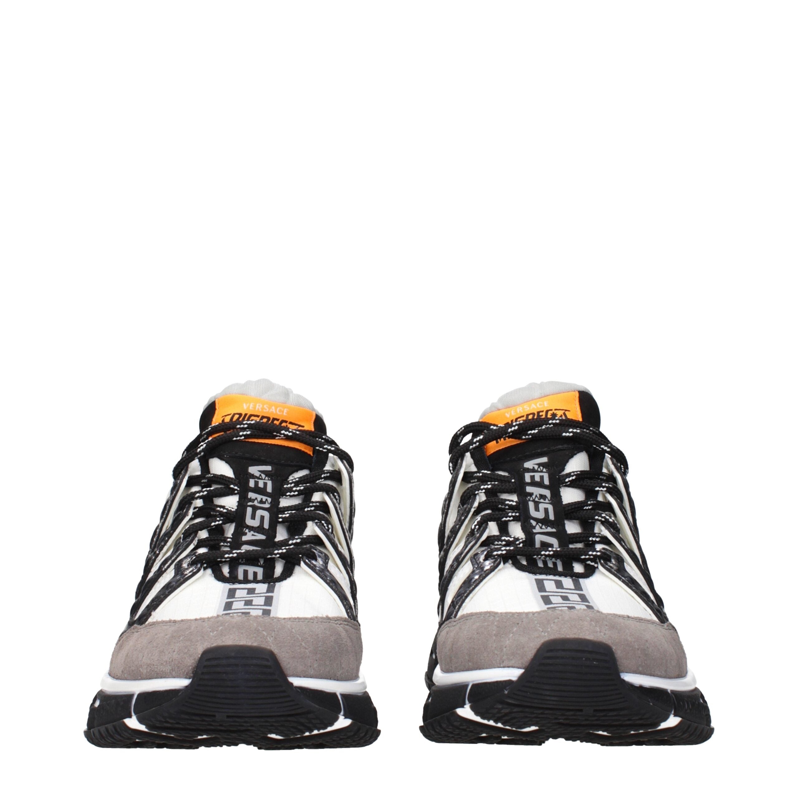Versace Beige Fabric Athletic Sneakers Glam Steals