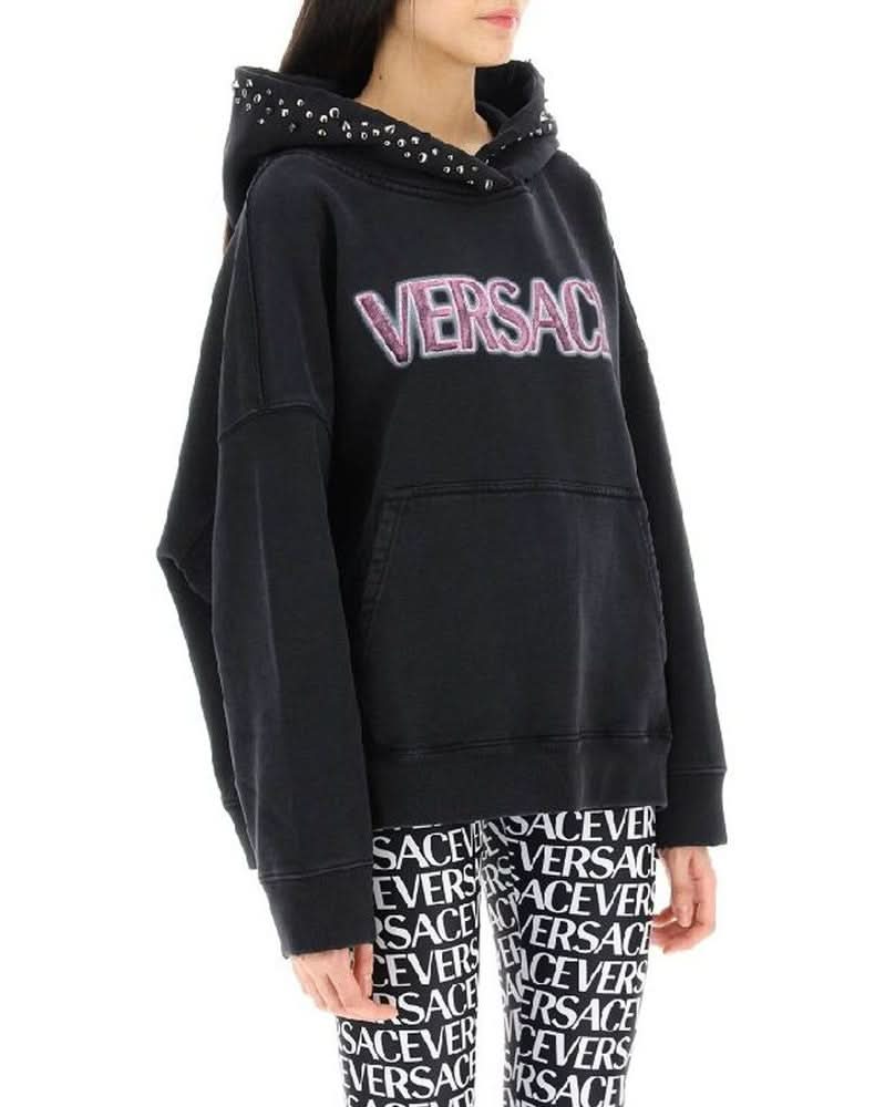 Versace Black Cotton Sweatshirt