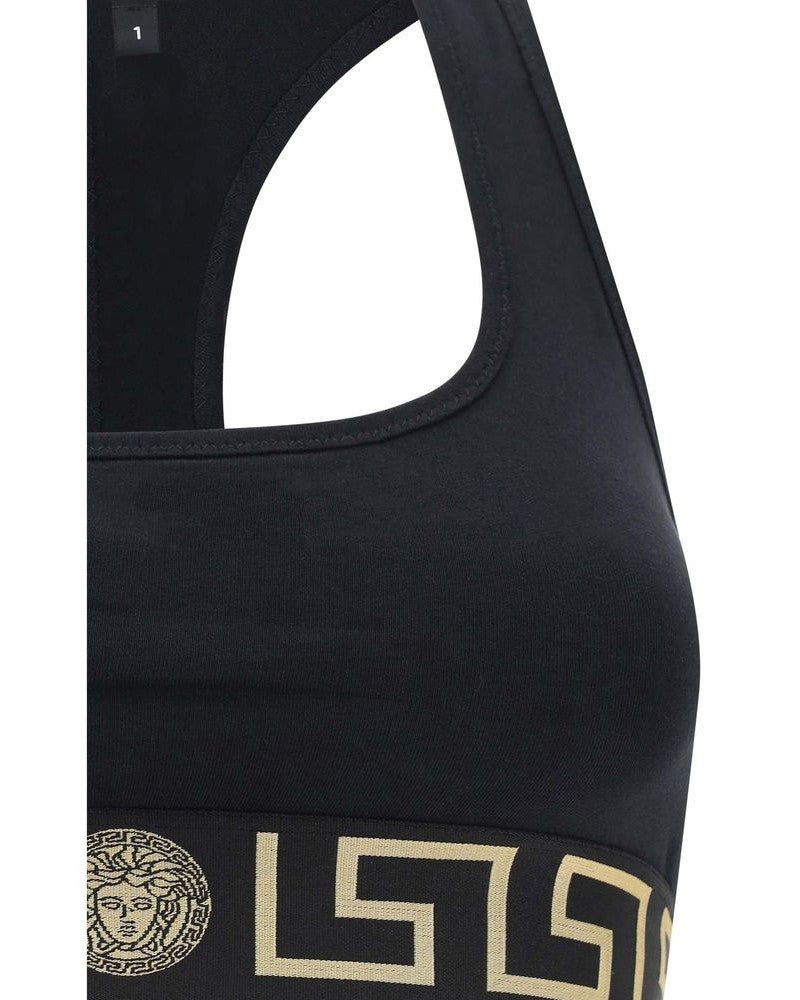 Versace Black Cotton Top Glam Steals