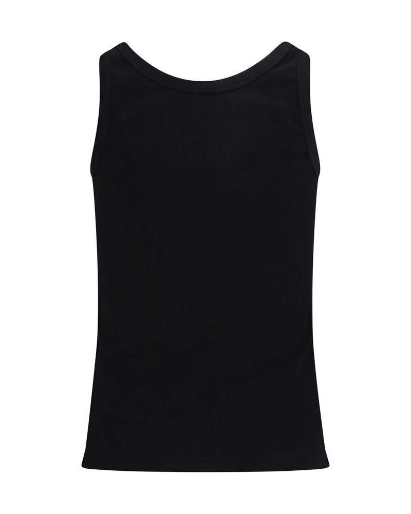 Versace Black Cotton Top Tank Tops