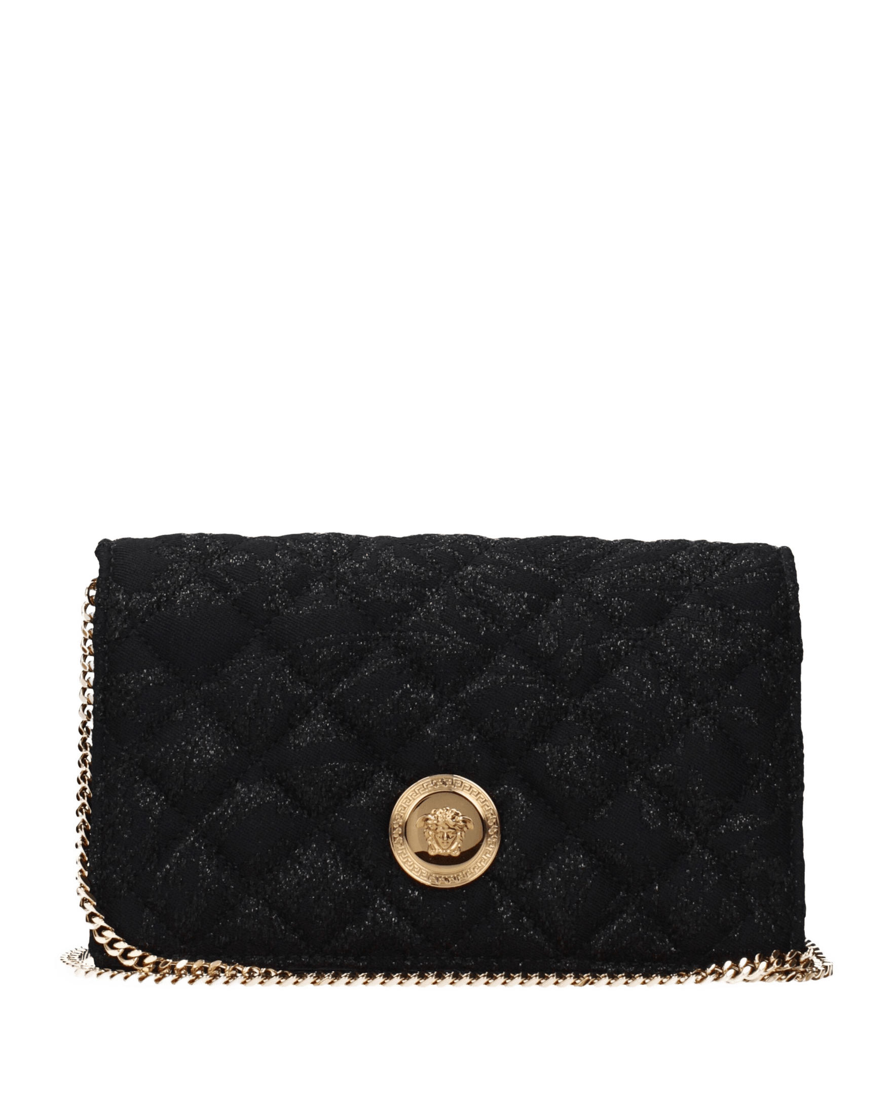Versace Fabric Black Clutch Bags Glam Steals