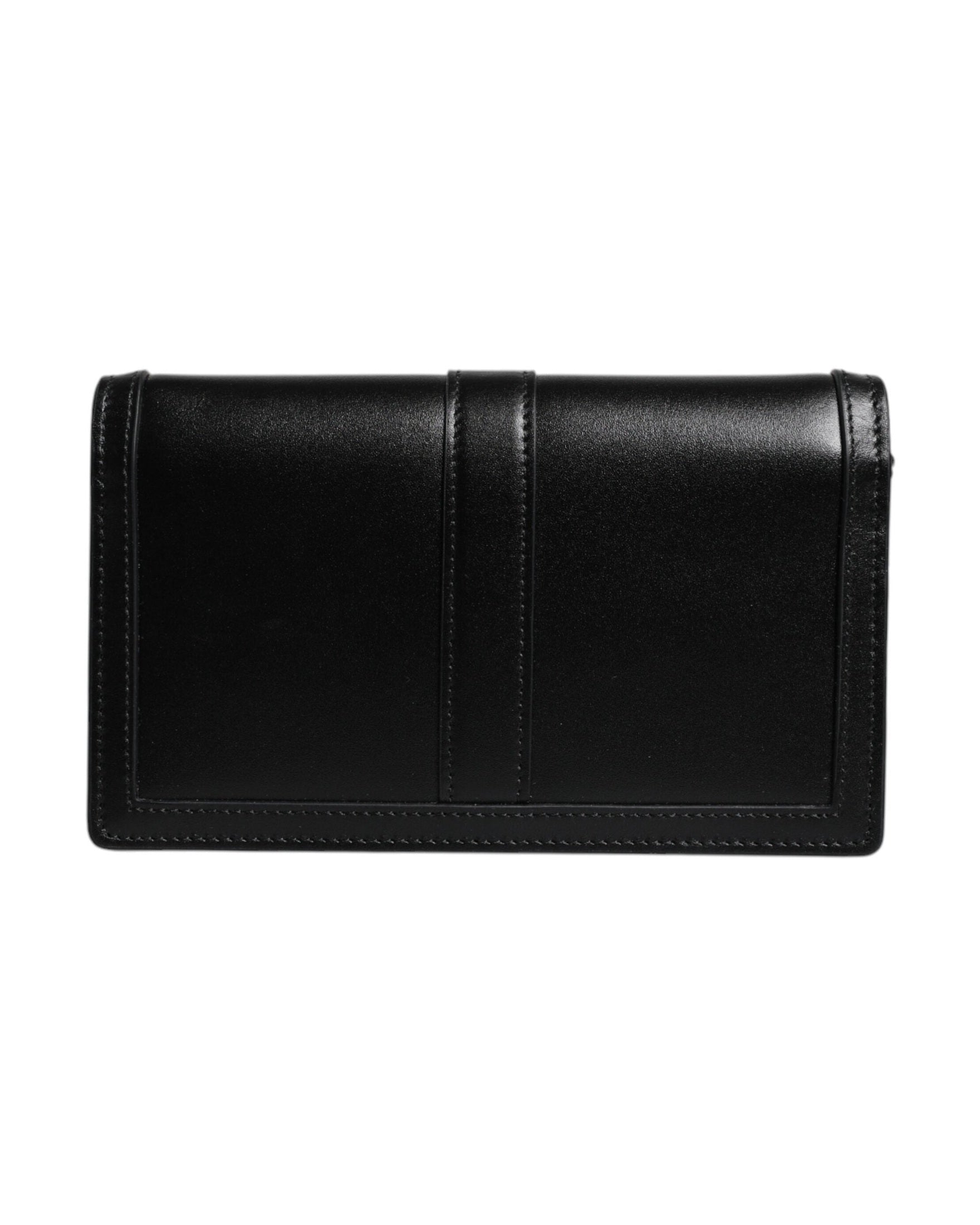 Versace Black Leather Calfskin Chain Strap Shoulder Crossbody Bag Glam Steals