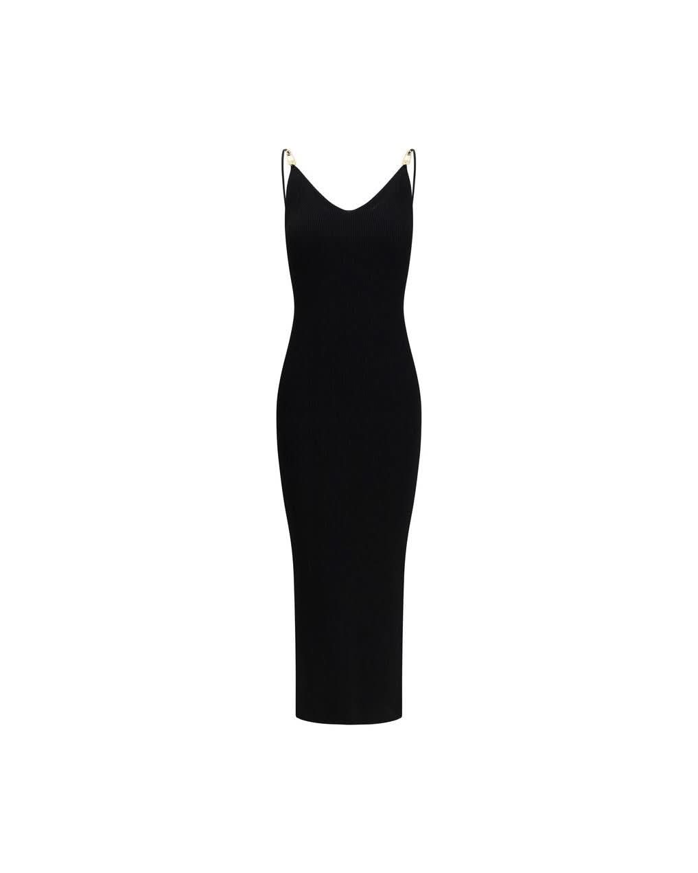 Versace Black Viscose Cocktail Dress Dresses