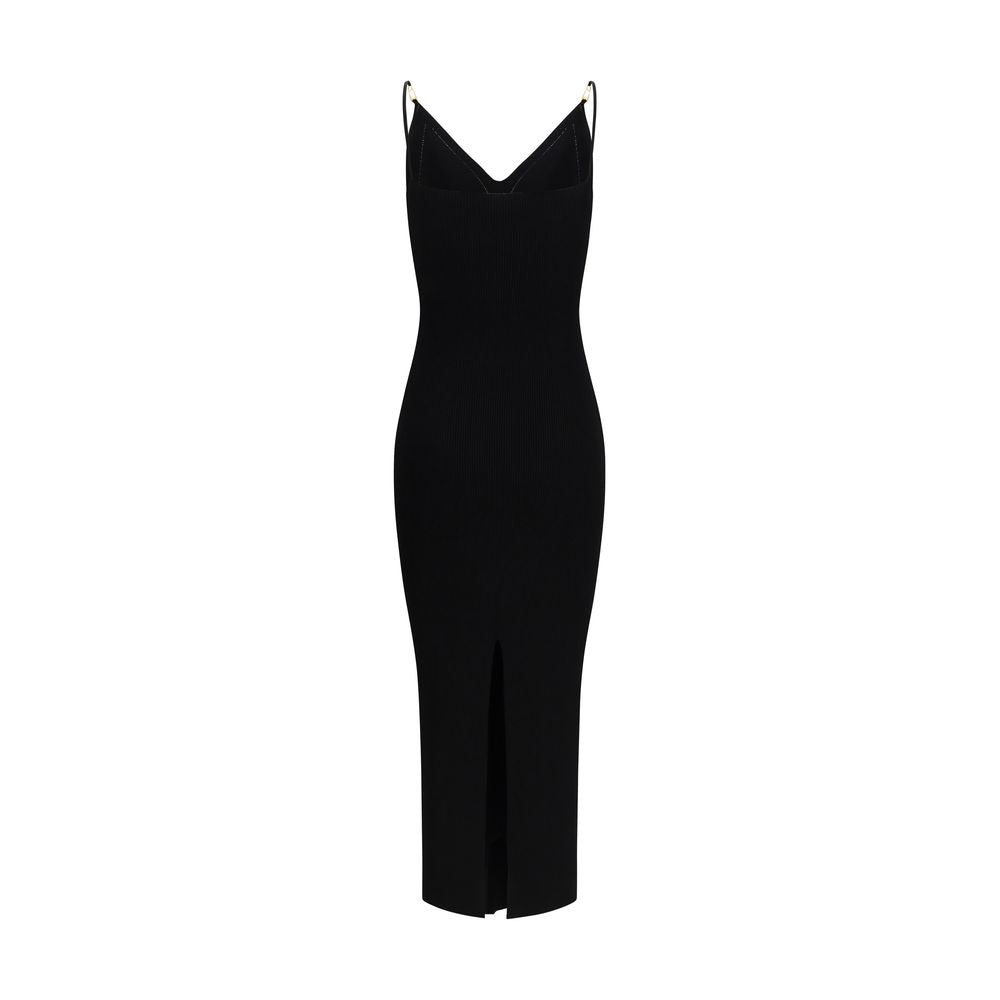 Versace Black Viscose Cocktail Dress Glam Steals
