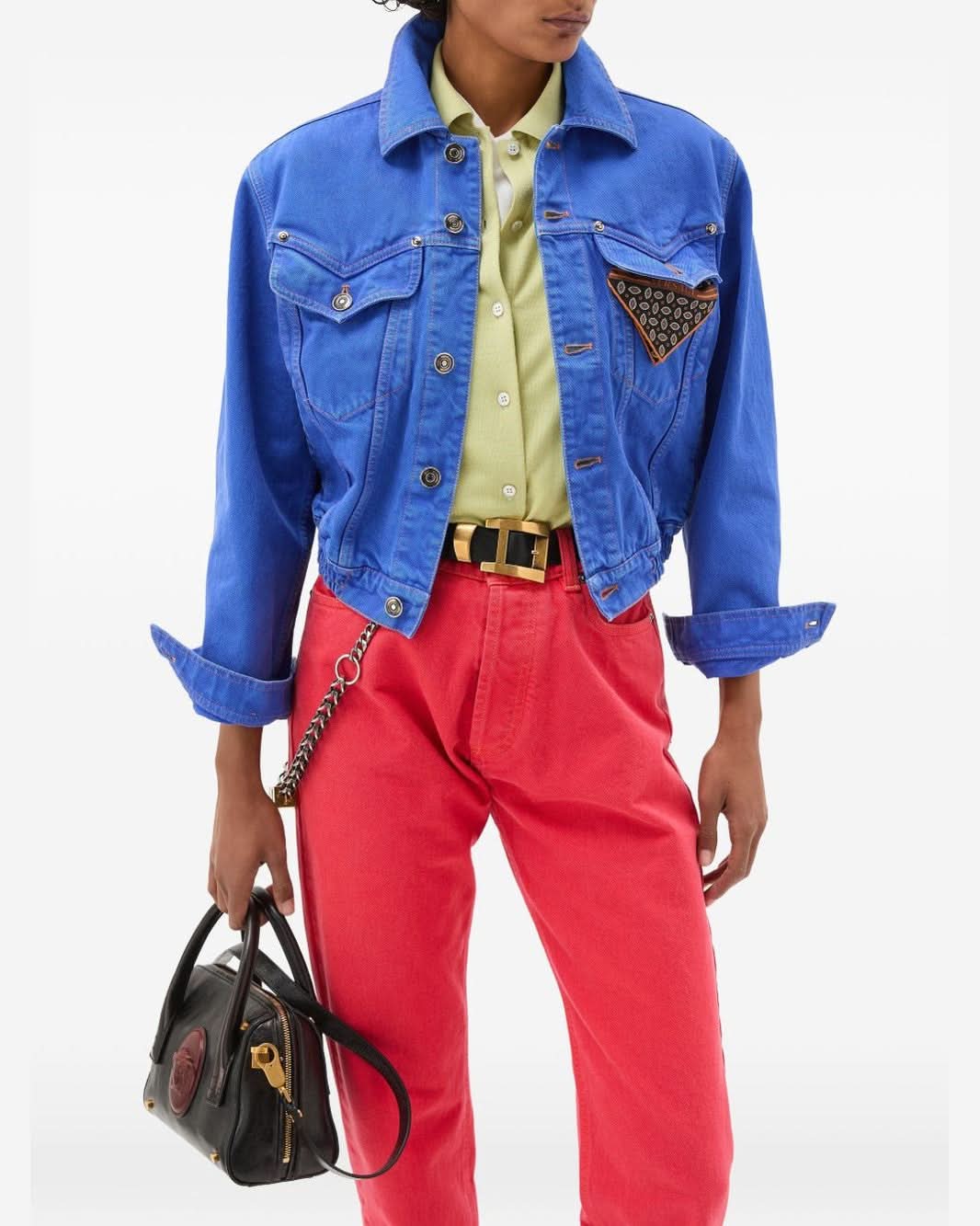 Versace Blue Coat Glam Steals