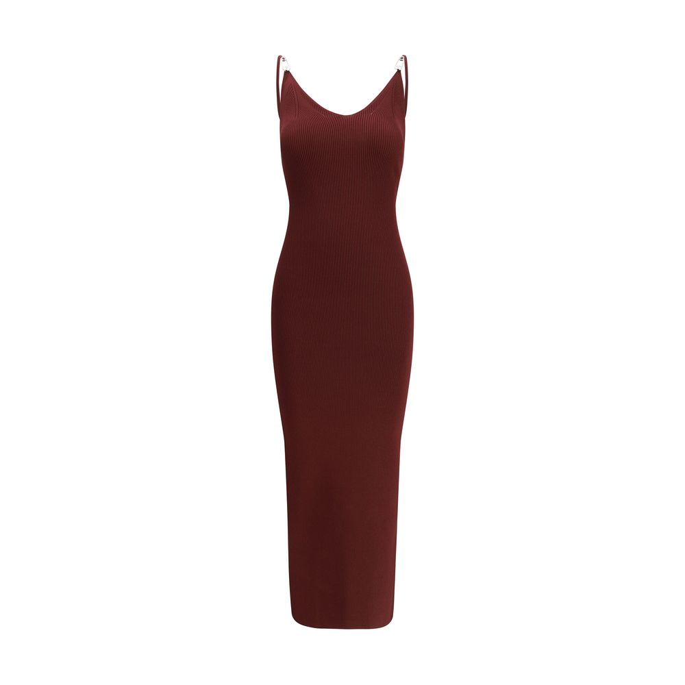 Versace Bordeaux Viscose Casual Dress Glam Steals