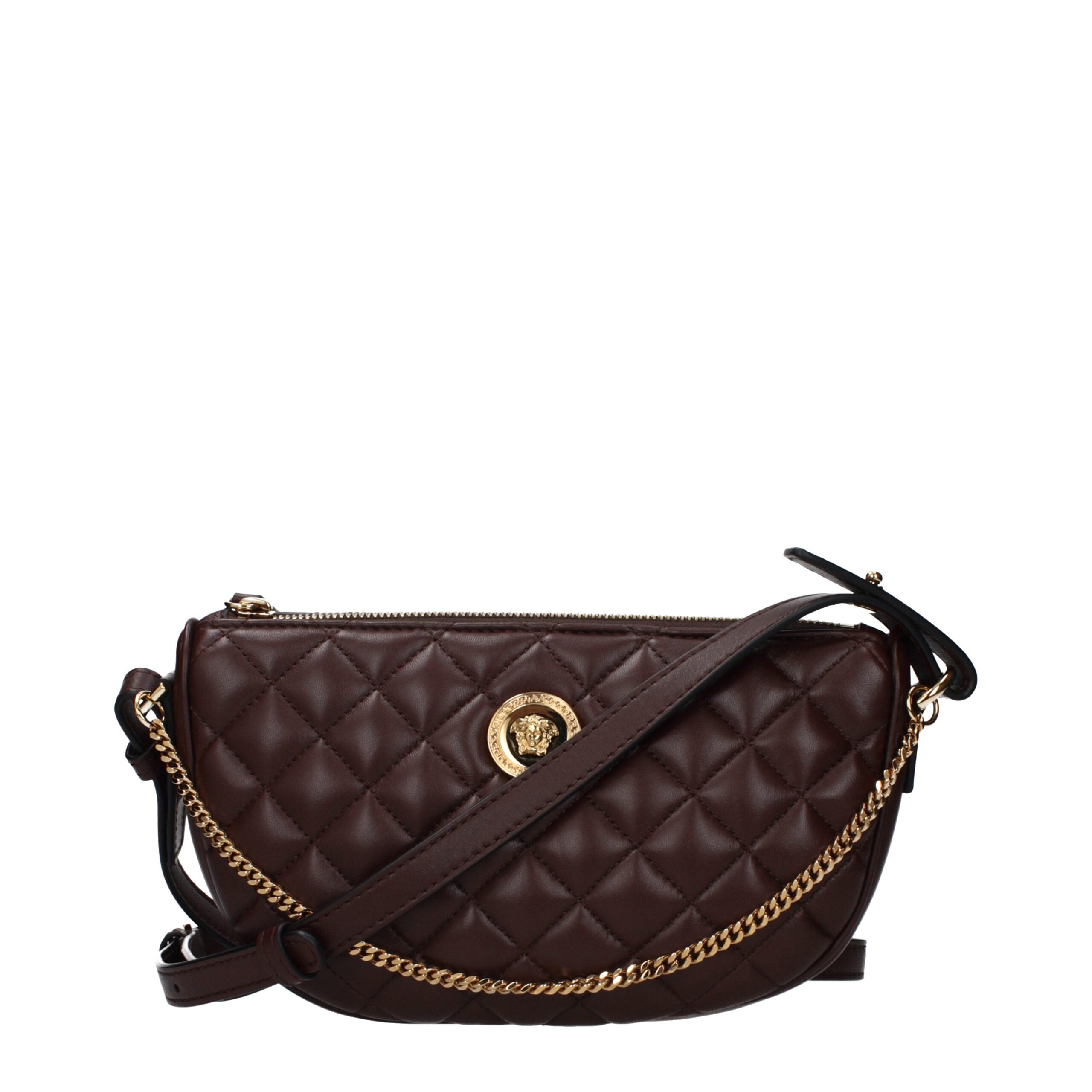 Versace Brown Leather Handbag Glam Steals