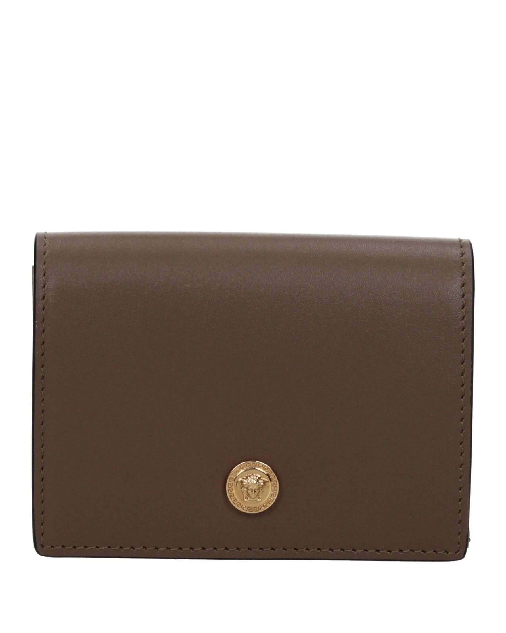 Versace Brown Leather Wallet Glam Steals