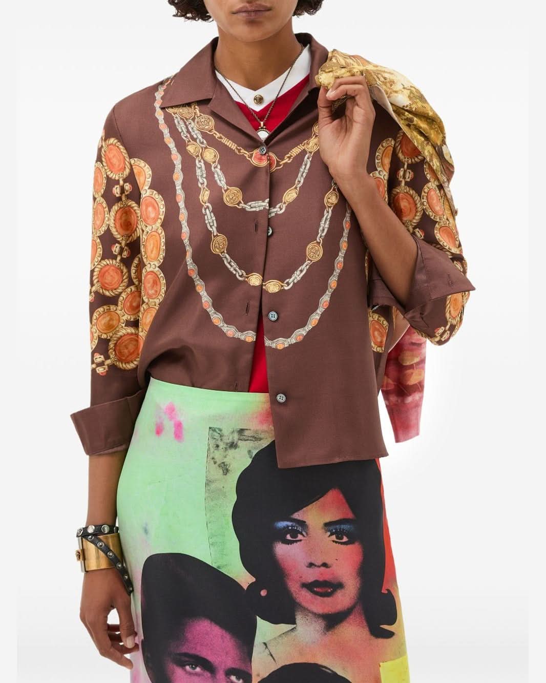 Versace Brown Shirt Glam Steals