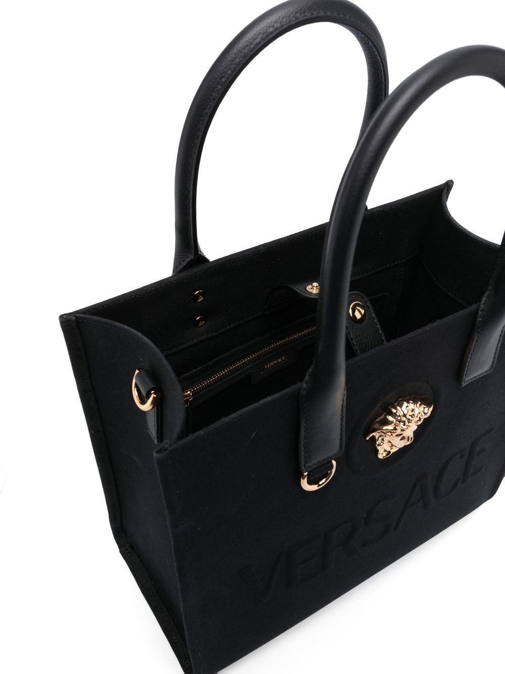 Versace Canvas Small La Medusa Tote Bag Glam Steals
