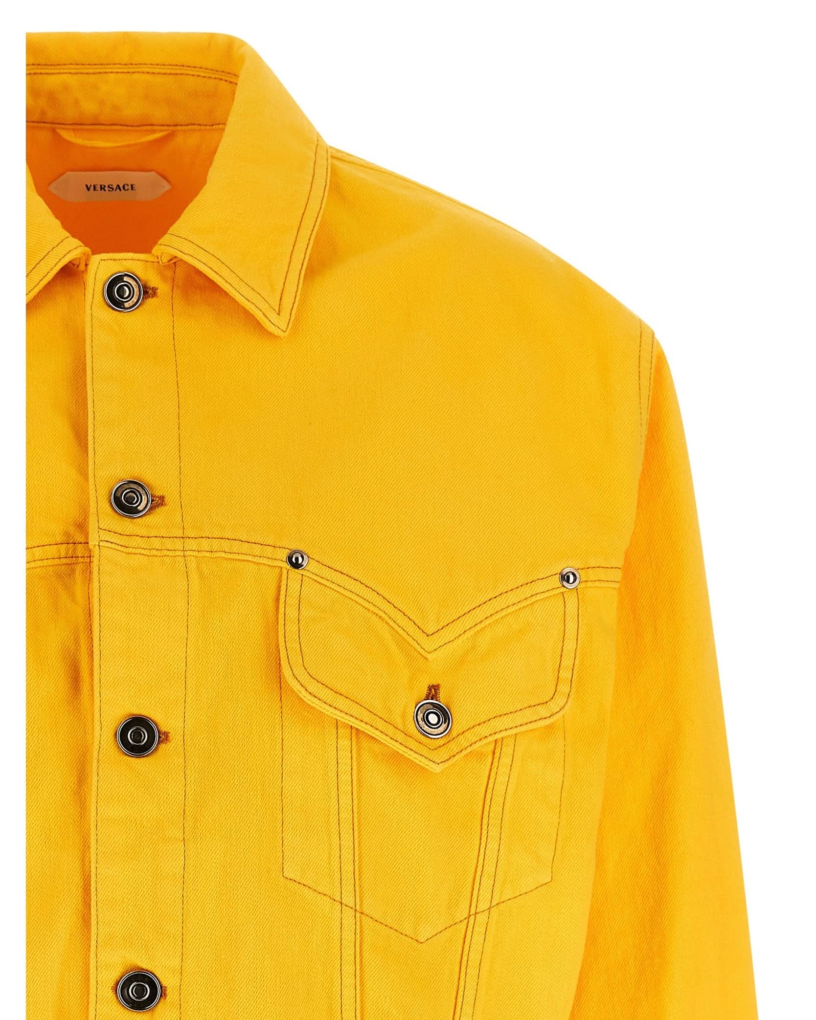 Versace Denim Over Bluson Jacket Glam Steals