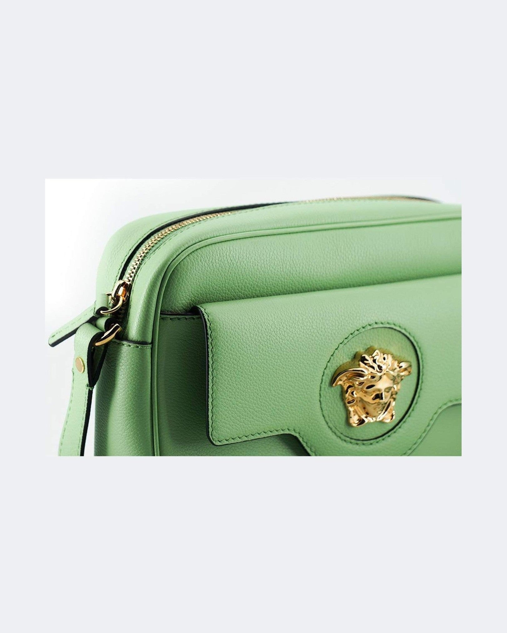 Versace Elegant Leather Camera Case Mint Green Bag Glam Steals