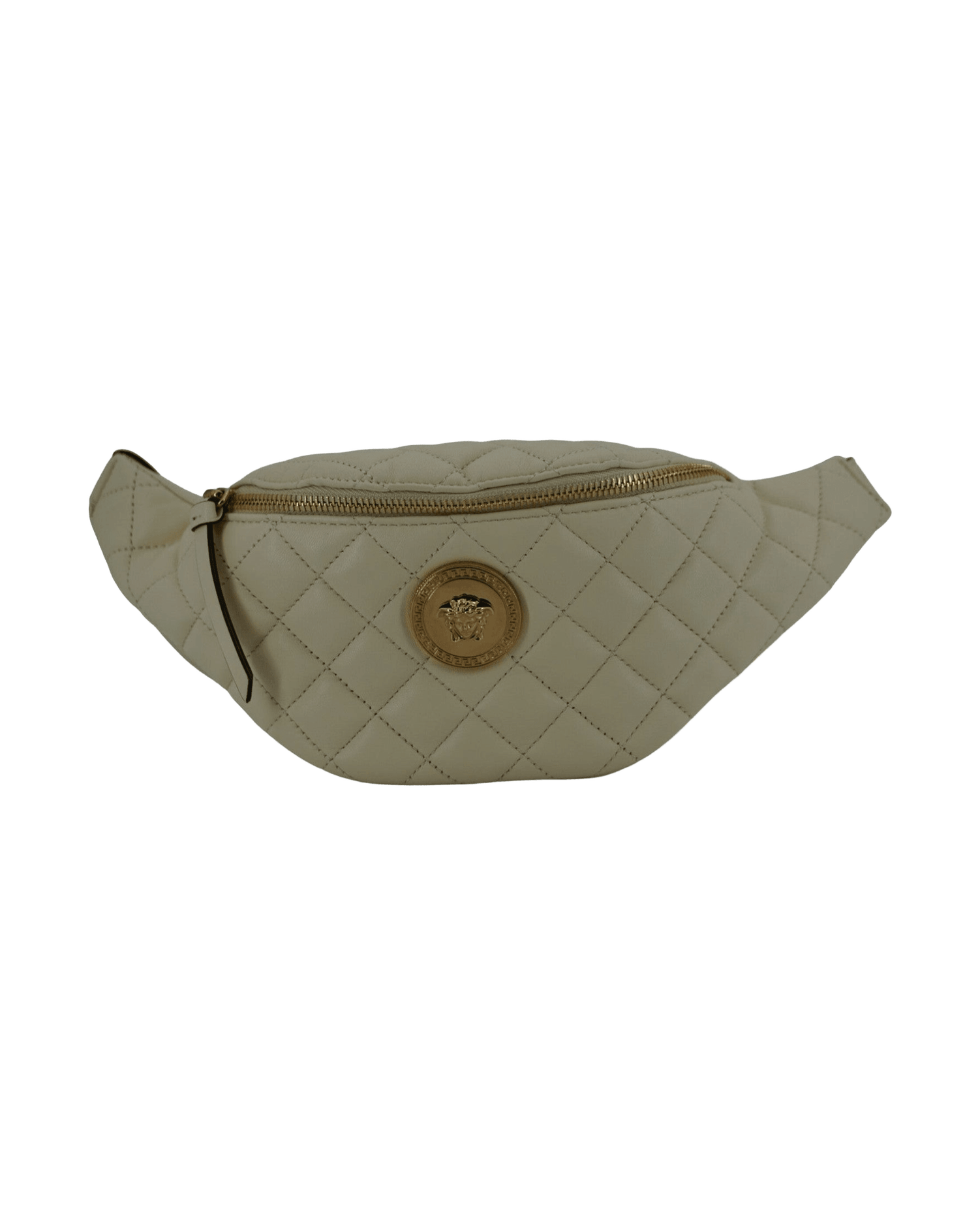 Versace Elegant White Lamb Leather Belt Bag Glam Steals