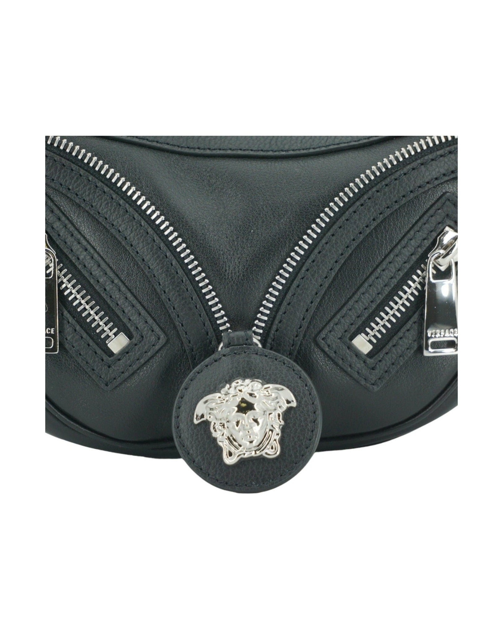 Versace Elegant Mini Hobo Shoulder Black Bag Glam Steals